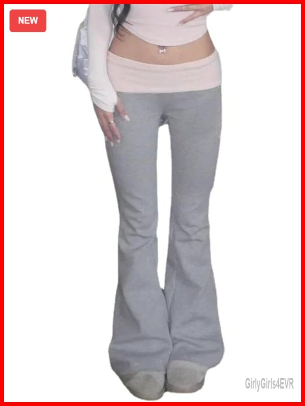 Y2K Flare Leggings Women Casual Low Rise Sweatpants Joggers Streetwear